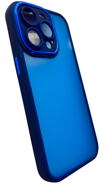 TPU чехол Luxury Metal Lens на iPhone 14 Pro (на айфон 14 про) синий 086447 фото