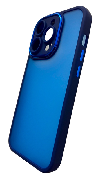 TPU чехол Luxury Metal Lens на iPhone 14 Pro (на айфон 14 про) синий 086447 фото