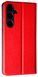 Шкіряний чохол книжка Fibra case на Samsung Galaxy S24 FE / червоний 201408 фото 2