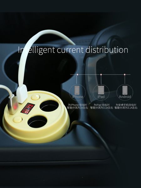 Автомобільна зарядка REMAX Coffee Cup на 2 USB (3.1 A) CR-2XP LCD (2 кольори) 51118 фото