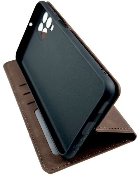 Шкіряний чохол-книжка Amsterdam на Samsung Galaxy M33 коричневий 088055 фото