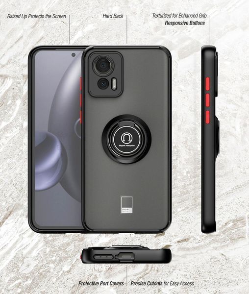 TPU чохол накладка Matte Ring Magnit для Motorola Edge 30 Neo синій 093349 фото