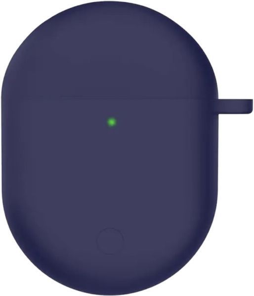 Силиконовый чехол с карабином для Xiaomi Redmi Buds 4 (на бадс 4) синий 87352 фото