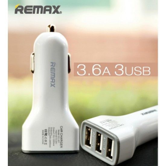Автомобільна зарядка Remax на 3 USB (3,6 A) довга версія 20-005 фото