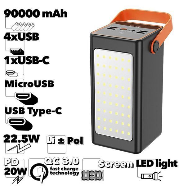 Повербанк Power Bank Hoco J107 Super 90000mAh 22.5W 093700 фото