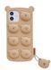 Чехол резиновый Cute Soft Bear на iPhone 13 / светло-коричневый 098160 фото 1