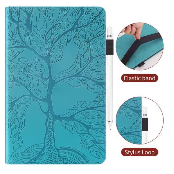 Чохол книжка Wood Book на планшет OPPO Pad Air (10.36")/блакитний 098711 фото