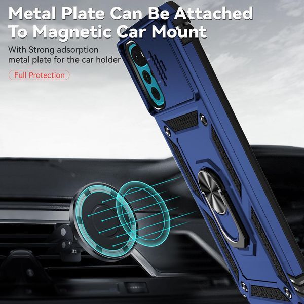 PC + TPU чохол Camshield armor для Motorola G22 / синій 89373 фото