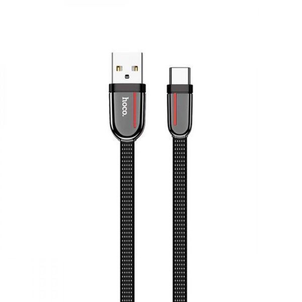 USB-кабель Hoco U74 Grand Type-C Cable (1.2m) (чорний і червоний) 80626 фото