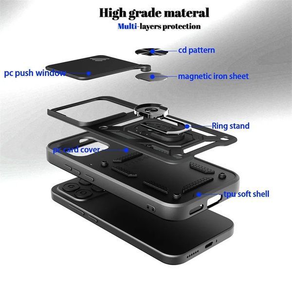 PC + TPU чехол Camshield armor для Poco F8 Pro / красный 100963 фото