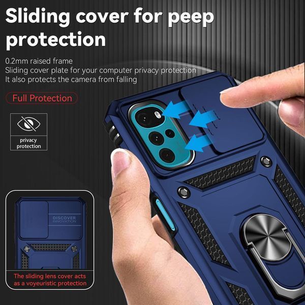PC + TPU чохол Camshield armor для Motorola G22 / синій 89373 фото