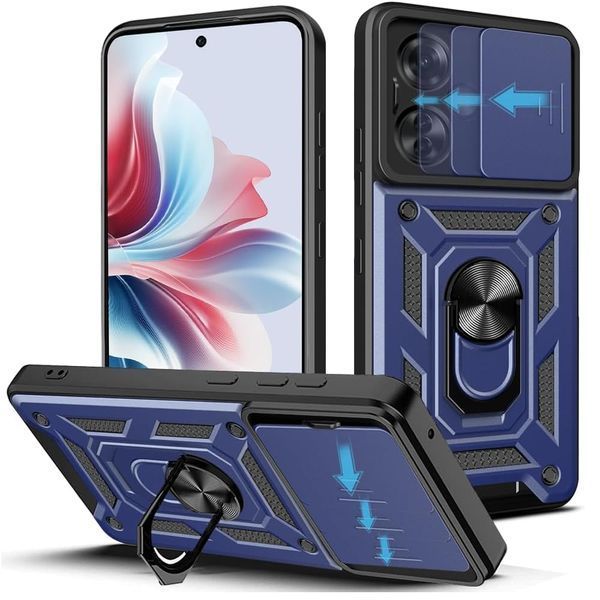 PC + TPU чехол Camshield armor на Oppo Reno 11F / синий 096796 фото
