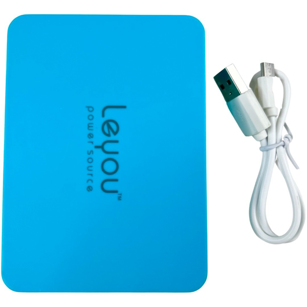 Зовнішній акумулятор Power Bank Leyou LY-900 2A 2USB 11200mAh блакитний 085282 фото