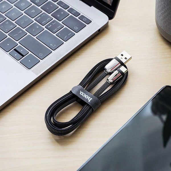 USB-кабель Hoco U74 Grand Type-C Cable (1.2m) (чорний і червоний) 80626 фото