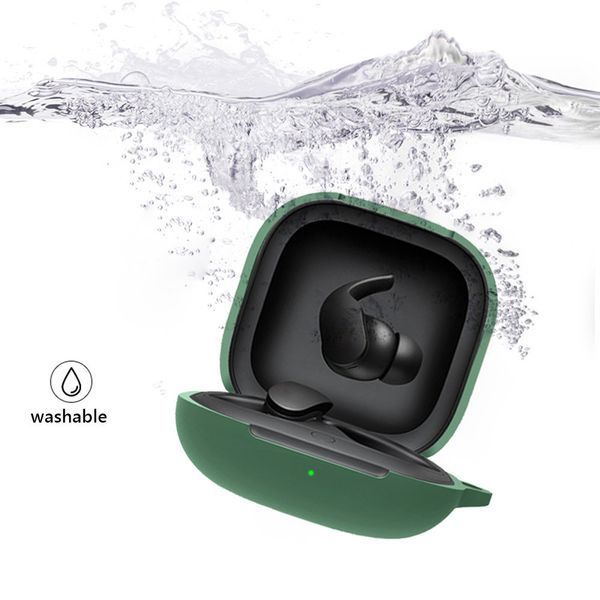 Силіконовий чохол із карабіном для Beats Fit Pro зелений 89677 фото