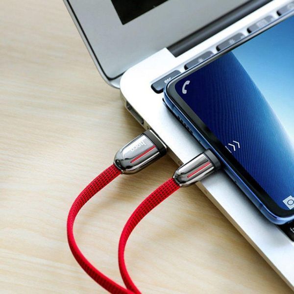 USB-кабель Hoco U74 Grand Type-C Cable (1.2m) (чорний і червоний) 80626 фото