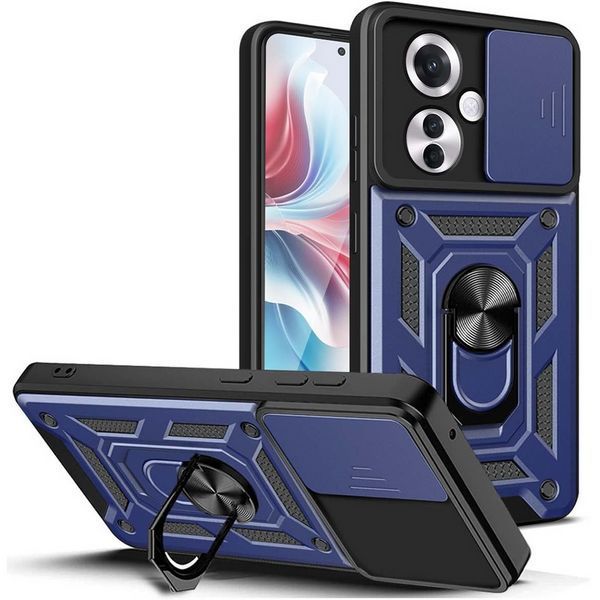 PC + TPU чехол Camshield armor на Oppo Reno 11F / синий 096796 фото