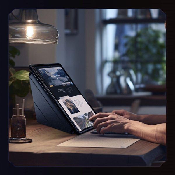 Чохол книжка Nillkin Bumper Leather Case Pro на Samsung Galaxy Tab S8 Ultra (14.6") / чорний 098613 фото