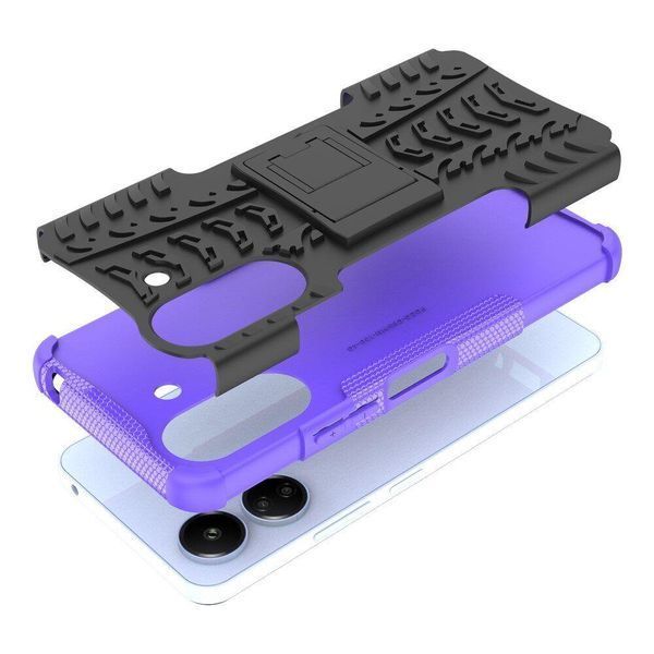 PC + TPU чехол Armor для Xiaomi Redmi 13C фиолетовый 095599 фото