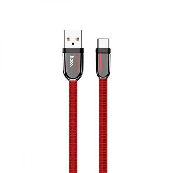 USB-кабель Hoco U74 Grand Type-C Cable (1.2m) (чорний і червоний) 80626 фото