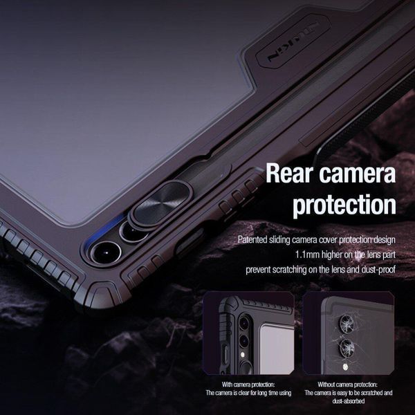 Чохол книжка Nillkin Bumper Leather Case Pro на Samsung Galaxy Tab S8 Ultra (14.6") / чорний 098613 фото