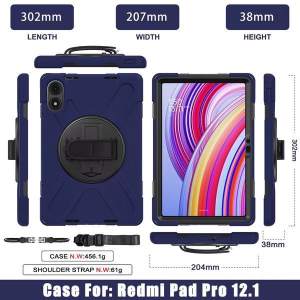 Чехол Carbon Armor Cross Tablet на планшет Xiaomi Redmi Pad Pro (12.1") / темно-синий 098537 фото