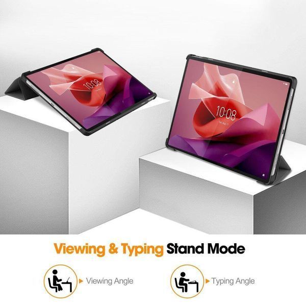 Шкіряний чохол книжка Crazy Horse для Lenovo Tab P12 (12.7") / синій 093861 фото
