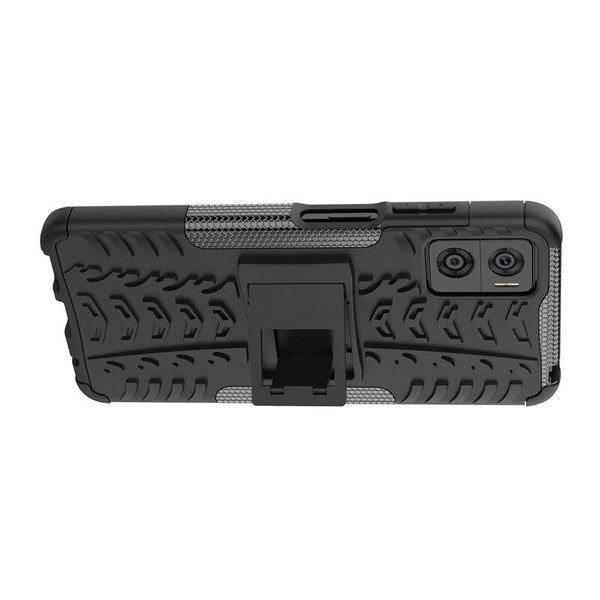 PC + TPU чехол Armor на Motorola E22 черный 89524 фото