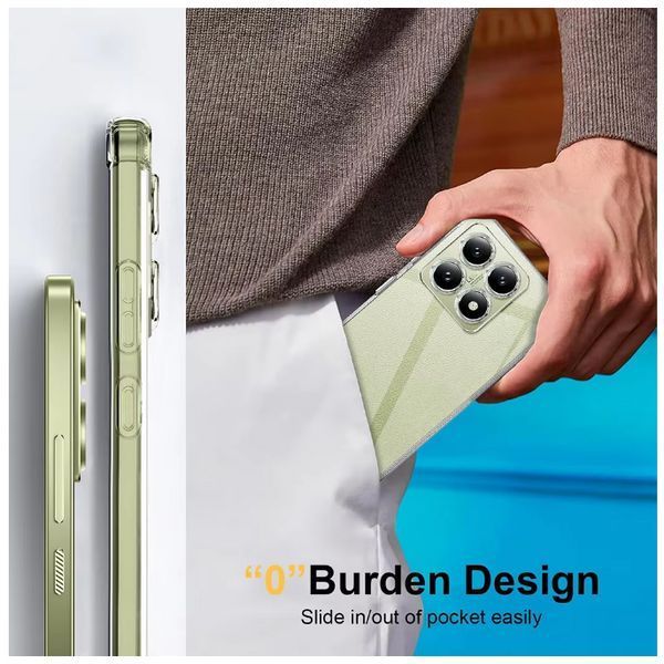 Противоударный силиконовый чехол WXD для Xiaomi 14T Pro / прозрачный 201956 фото