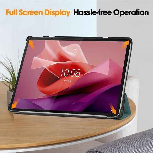 Шкіряний чохол книжка Crazy Horse для Lenovo Tab P12 (12.7") / синій 093861 фото