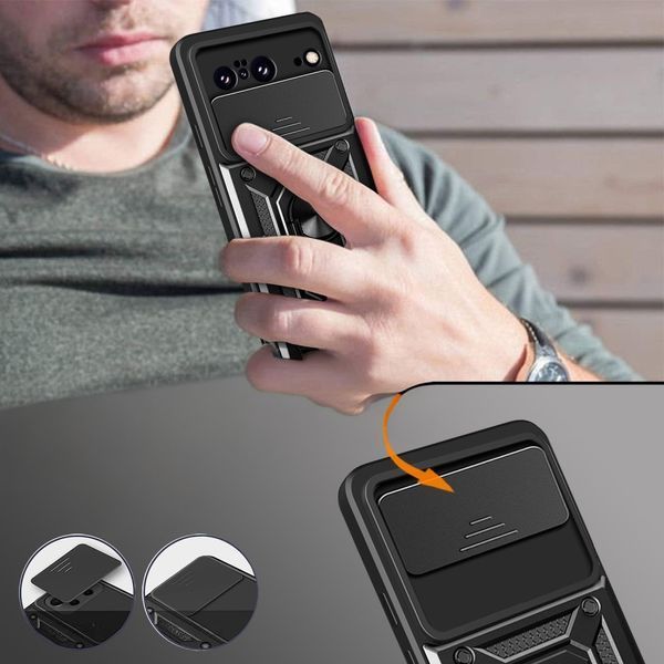 PC + TPU чохол Camshield armor для Google Pixel 8A / чорний 097056 фото
