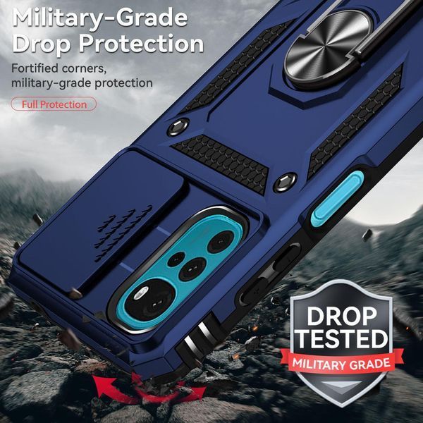 PC + TPU чохол Camshield armor для Motorola G22 / синій 89373 фото