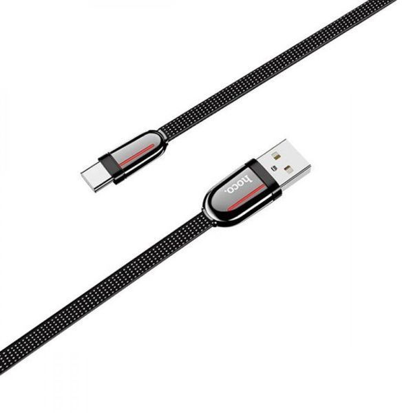 USB-кабель Hoco U74 Grand Type-C Cable (1.2m) (чорний і червоний) 80626 фото