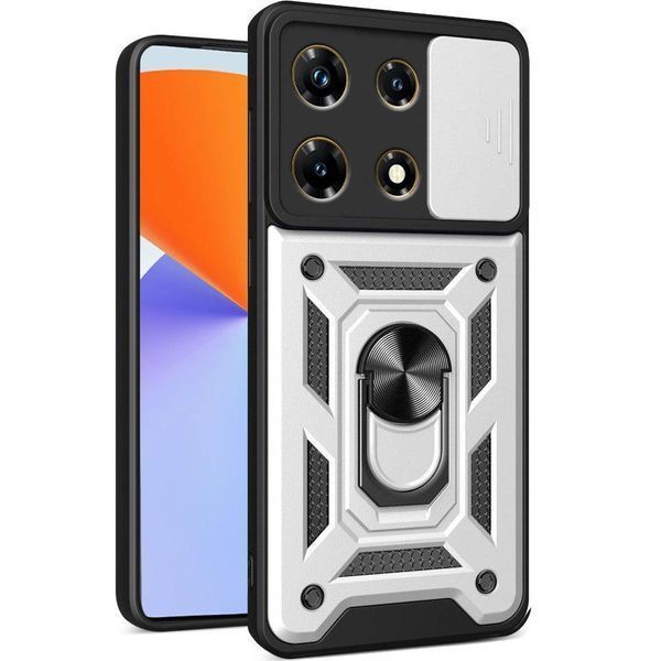 PC + TPU чехол Camshield Armor для Infinix Note 30 / серебристый 092033 фото