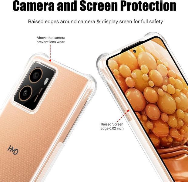 Чехол WXD силиконовый противоударный для HMD Pulse Pro / прозрачный 097412 фото