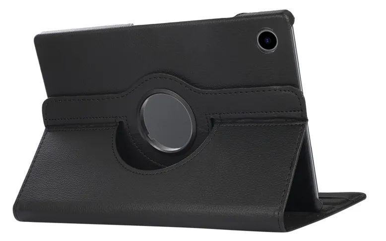 Шкіряний чохол книжка 360 для Samsung Galaxy Tab A11 (8.7") / чорний 203945 фото