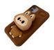 Гумовий 3D чохол Labubu для iPhone 12 / коричневий 202641 фото 2
