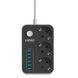 Мережевий фільтр-індикатор LDNIO SE3631 3x220V і 6xUSB. 1.8м 81270 фото 2