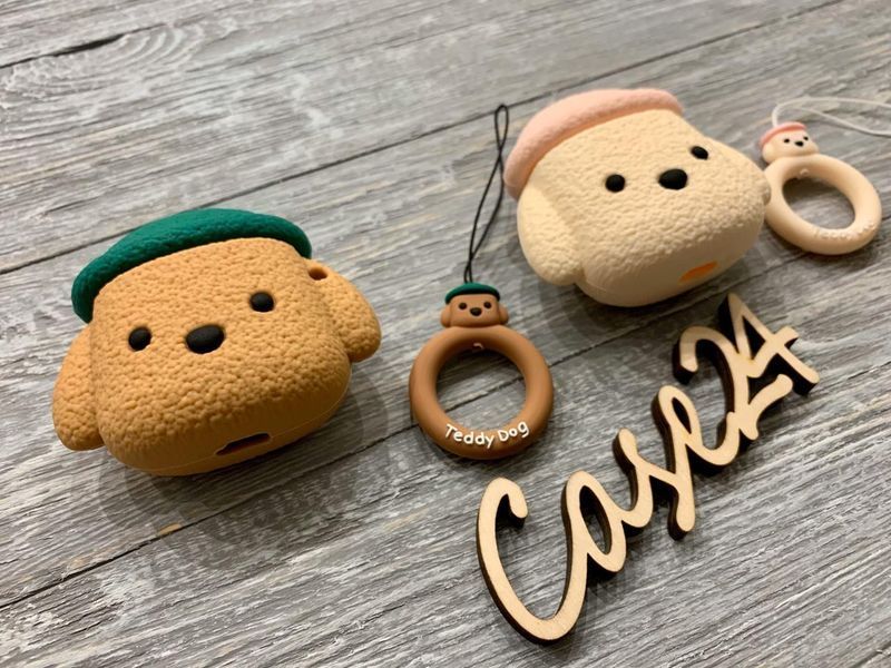 Чехол Teddy Dog на Airpods (2 цвета) 080489 фото
