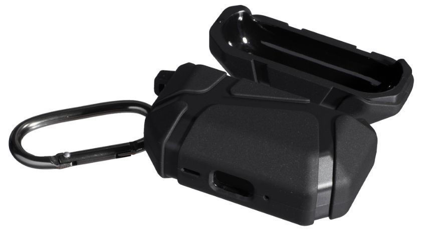 Силиконовый чехол Fashion Pods с карабином для AirPods Pro 3 / Shock Black 204169 фото