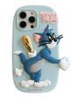 Силіконовий 3D чохол Friends Tom & Jerrie для iPhone 15 Pro Max / блакитний