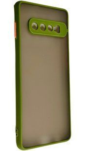 TPU чехол накладка Matte Color Case для Samsung Galaxy S10 Plus светло-зеленый 092234 фото