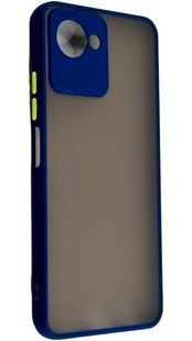 TPU чехол накладка Matte Color Case для Realme C30S синий 092634 фото