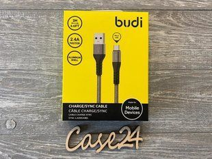 USB кабель Budi на micro-USB (2.4 А) 2m 81848 фото