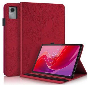 Чехол книжка Wood book для Lenovo Tab K11 2024 (11") / красный 202188 фото