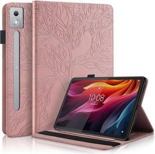 Чохол книжка Wood Book на планшет Lenovo Xiaoxin Pad Pro (12.7") 2025/рожевий 099885 фото