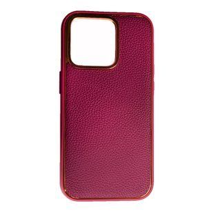 TPU чехол Leather New на iPhone 14 Pro Max (на айфон 14 про макс) бордовый 086706 фото