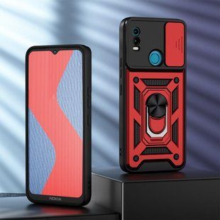 PC + TPU чехол Camshield armor для Nokia C21 Plus / красный 89323 фото