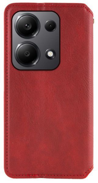 Шкіряний чохол книжка Cubic для Xiaomi Redmi Note 13 (4G) / червоний 201320 фото