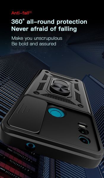 PC + TPU чохол Camshield armor для Nokia C21 Plus / червоний 89323 фото